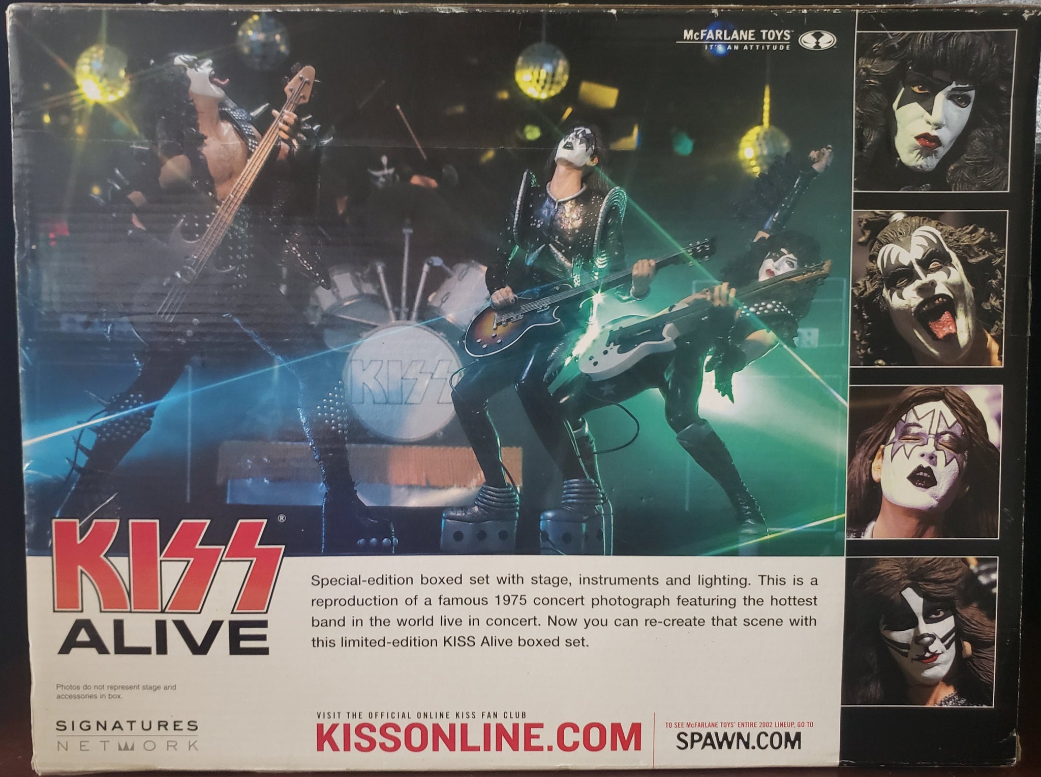 Kiss McFarlane Alive Deluxe Box Set with lighted stage