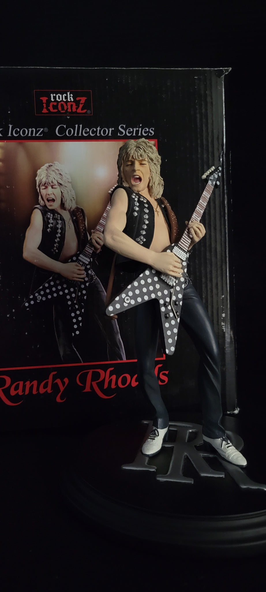 Randy Rocks Logo Ozzy Randy Rhoads 2008 Knucklebonz Rock Iconz – Izzy Rock Collectibles