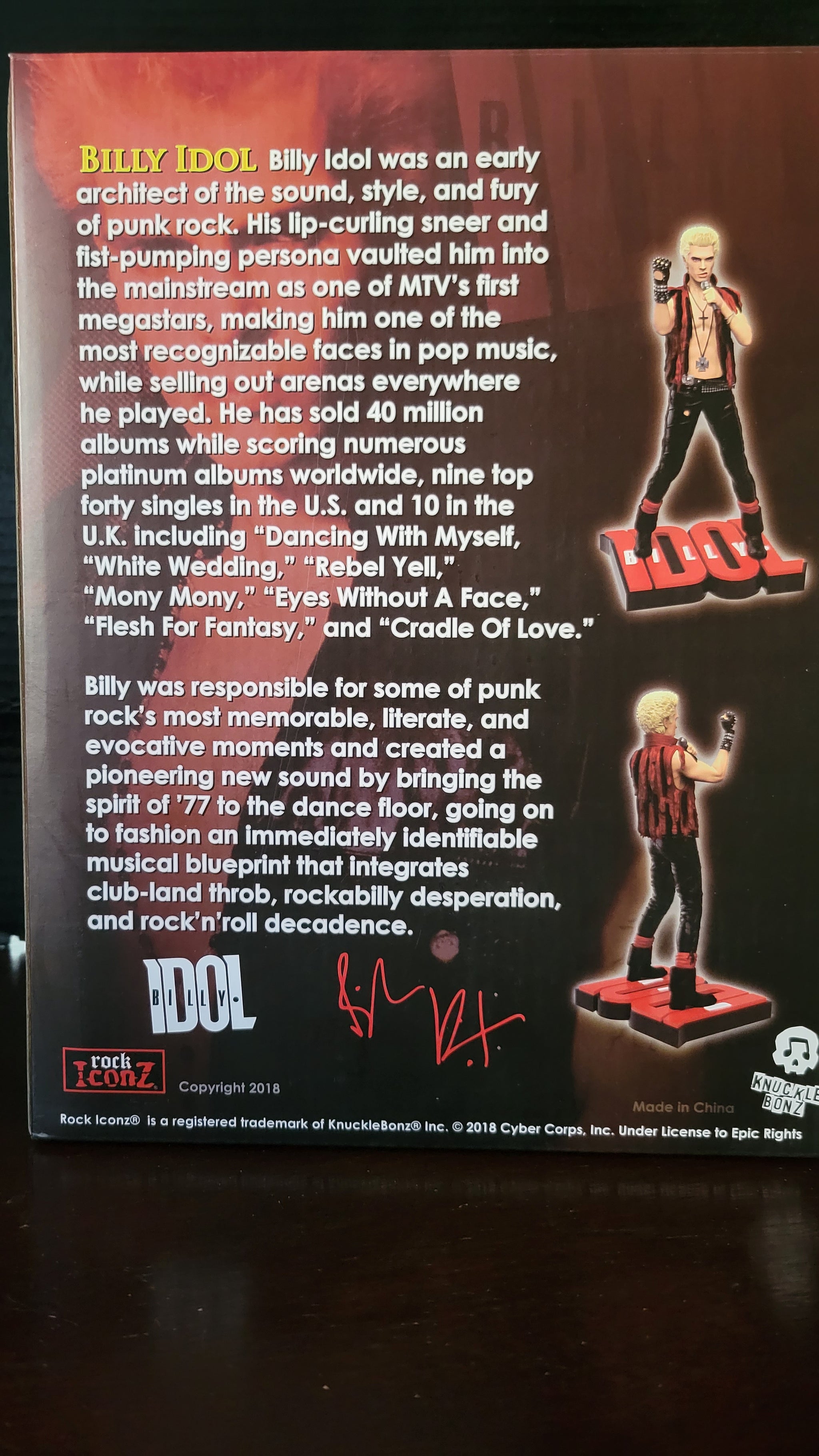 Billy Idol 2018 Knucklebonz Rock Iconz – Izzy Rock Collectibles